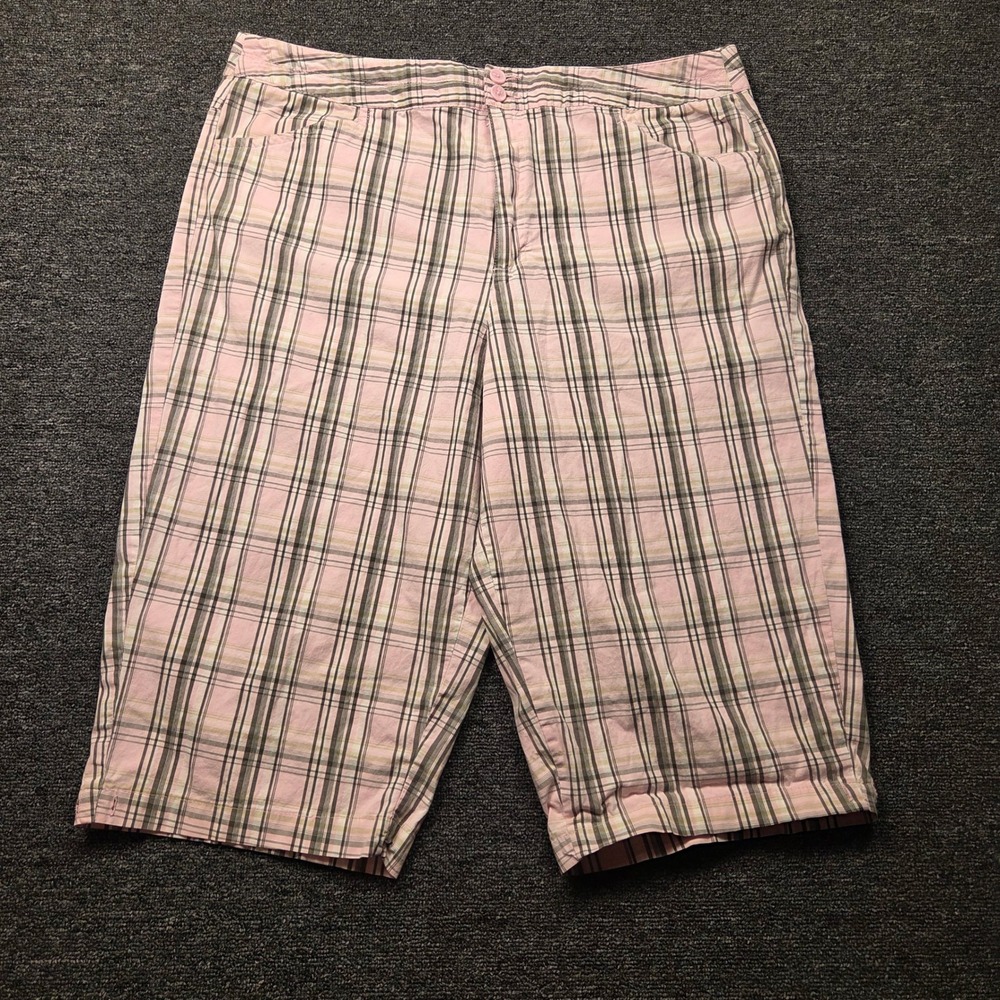White Stag Shorts Women‎ 16 Pink Plaid Stretch Cotton Casual Preppy Summer - Picture 7 of 8